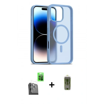 MARSİLYAN™- iPhone 16 Pro Kılıf Siluet Minimal Prime - Siyah Joko Magic 5D Hayalet Cam + Raze Metal Kamera Lens - SH