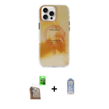 MARSİLYAN™- iPhone 16 Pro Kılıf Ufuk Doku Prime - Siyah Joko Magic 5D Cam + Raze Metal Kamera Lens - CLTM