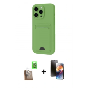 MARSİLYAN™- iPhone 16 Pro Kılıf Vadi Çizgi Prime - Siyah 3D Antistatik Mat Seramik Nano Ekran Koruyucu + Raze Metal Kamera Lens - CLTM