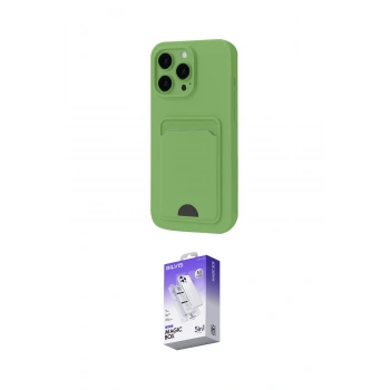 MARSİLYAN™- iPhone 16 Pro Kılıf Vadi Çizgi Prime - Siyah Bilvis 5in1 3D Magic Cam Ekran Koruyucu