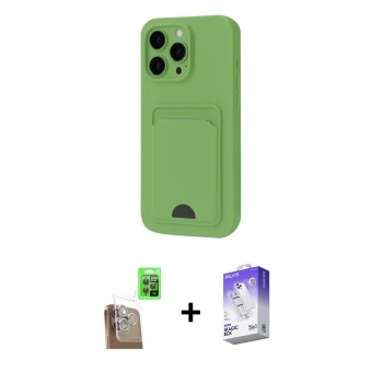 MARSİLYAN™- iPhone 16 Pro Kılıf Vadi Çizgi Prime - Siyah Bilvis 5in1 3D Magic Cam Ekran Koruyucu + Raze Metal Kamera Lens - CLTM