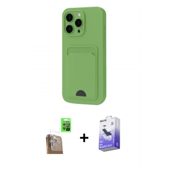 MARSİLYAN™- iPhone 16 Pro Kılıf Vadi Çizgi Prime - Siyah Bilvis 5in1 5D Magic Hayalet Cam Ekran Koruyucu + Raze Metal Kamera Lens - CLTM