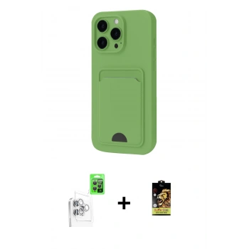 MARSİLYAN™- iPhone 16 Pro Kılıf Vadi Çizgi Prime - Siyah Buffer Cam Ekran Koruyucu + Raze Metal Kamera Lens - BZ