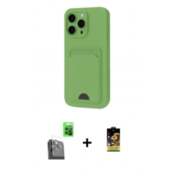 MARSİLYAN™- iPhone 16 Pro Kılıf Vadi Çizgi Prime - Siyah Buffer Cam Ekran Koruyucu + Raze Metal Kamera Lens - SH