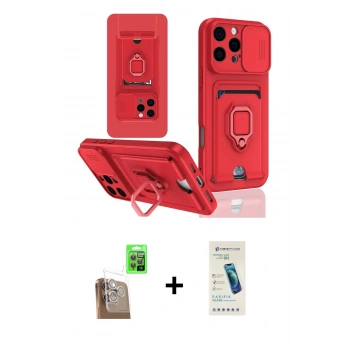 MARSİLYAN™- iPhone 16 Pro Kılıf Vadi Form Prime - Şeffaf Pasifik Cam Ekran Koruyucu + Raze Metal Kamera Lens - CLTM
