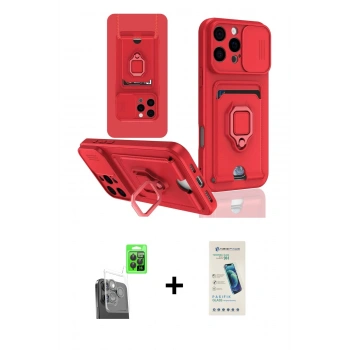 MARSİLYAN™- iPhone 16 Pro Kılıf Vadi Form Prime - Şeffaf Pasifik Cam Ekran Koruyucu + Raze Metal Kamera Lens - SH