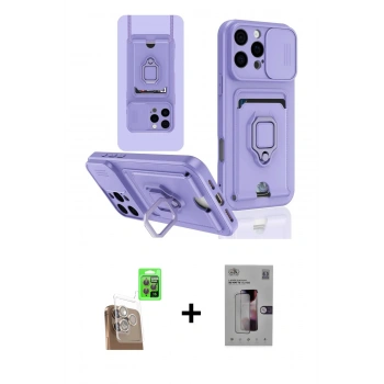 MARSİLYAN™- iPhone 16 Pro Kılıf Vadi Form Prime - Siyah Bilvis 3D Mat Cam Ekran Koruyucu + Raze Metal Kamera Lens - CLTM