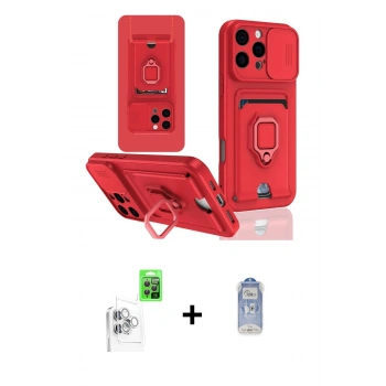 MARSİLYAN™- iPhone 16 Pro Kılıf Vadi Form Prime - Siyah Joko Magic 5D Cam + Raze Metal Kamera Lens - BZ