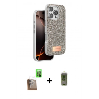 MARSİLYAN™- iPhone 16 Pro Kılıf Vadi Klasik Serisi - Siyah Joko Magic 5D Hayalet Cam + Raze Metal Kamera Lens - CLTM