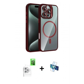 MARSİLYAN™- iPhone 16 Pro Kılıf Yadigar Asil Koleksiyonu - Siyah 3D Antistatik Seramik Nano Ekran Koruyucu + Raze Metal Kamera Lens - BZ