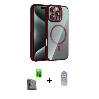MARSİLYAN™- iPhone 16 Pro Kılıf Yadigar Asil Koleksiyonu - Siyah Joko Magic 5D Cam + Raze Metal Kamera Lens - SH