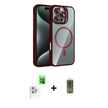 MARSİLYAN™- iPhone 16 Pro Kılıf Yadigar Asil Koleksiyonu - Siyah Joko Magic 5D Hayalet Cam + Raze Metal Kamera Lens - BZ