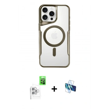 MARSİLYAN™- iPhone 16 Pro Kılıf Yadigar Klasik Özel Seri - Siyah 3D Antistatik Seramik Nano Ekran Koruyucu + Raze Metal Kamera Lens - BZ