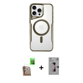 MARSİLYAN™- iPhone 16 Pro Kılıf Yadigar Klasik Özel Seri - Siyah Bilvis 3D Mat Cam Ekran Koruyucu + Raze Metal Kamera Lens - CLTM