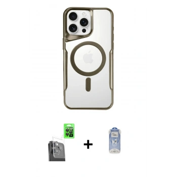 MARSİLYAN™- iPhone 16 Pro Kılıf Yadigar Klasik Özel Seri - Siyah Joko Magic 5D Cam + Raze Metal Kamera Lens - SH