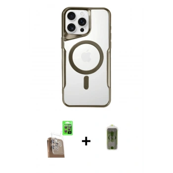 MARSİLYAN™- iPhone 16 Pro Kılıf Yadigar Klasik Özel Seri - Siyah Joko Magic 5D Hayalet Cam + Raze Metal Kamera Lens - CLTM