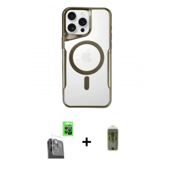 MARSİLYAN™- iPhone 16 Pro Kılıf Yadigar Klasik Özel Seri - Siyah Joko Magic 5D Hayalet Cam + Raze Metal Kamera Lens - SH