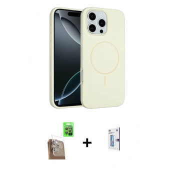 MARSİLYAN™- iPhone 16 Pro Kılıf Yankı Form Serisi - Siyah Bilvis 0.18mm Plus Cam Ekran Koruyucu + Raze Metal Kamera Lens - CLTM