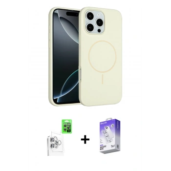 MARSİLYAN™- iPhone 16 Pro Kılıf Yankı Form Serisi - Siyah Bilvis 5in1 3D Magic Cam Ekran Koruyucu + Raze Metal Kamera Lens - BZ