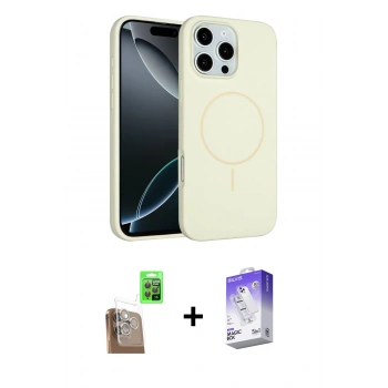 MARSİLYAN™- iPhone 16 Pro Kılıf Yankı Form Serisi - Siyah Bilvis 5in1 3D Magic Cam Ekran Koruyucu + Raze Metal Kamera Lens - CLTM