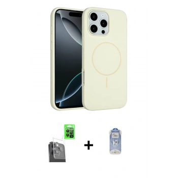 MARSİLYAN™- iPhone 16 Pro Kılıf Yankı Form Serisi - Siyah Joko Magic 5D Cam + Raze Metal Kamera Lens - SH
