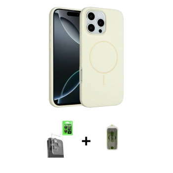 MARSİLYAN™- iPhone 16 Pro Kılıf Yankı Form Serisi - Siyah Joko Magic 5D Hayalet Cam + Raze Metal Kamera Lens - SH