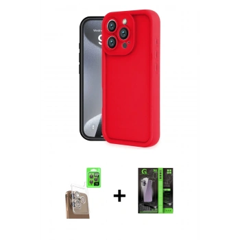 MARSİLYAN™- iPhone 16 Pro Kılıf Yankı Yansıma Özel Seri - Şeffaf 360 Full Body Arka Koruyucu + Raze Metal Kamera Lens - CLTM
