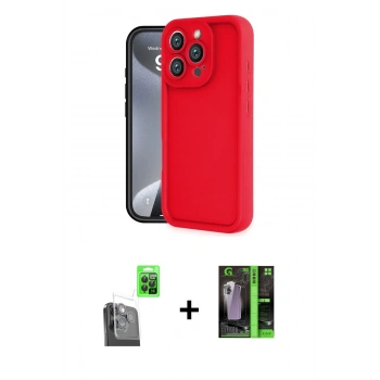MARSİLYAN™- iPhone 16 Pro Kılıf Yankı Yansıma Özel Seri - Şeffaf 360 Full Body Arka Koruyucu + Raze Metal Kamera Lens - SH