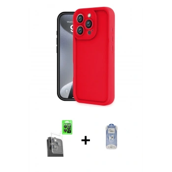MARSİLYAN™- iPhone 16 Pro Kılıf Yankı Yansıma Özel Seri - Siyah Joko Magic 5D Cam + Raze Metal Kamera Lens - SH
