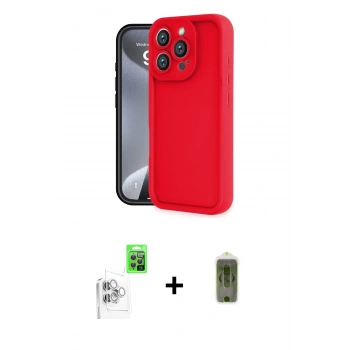 MARSİLYAN™- iPhone 16 Pro Kılıf Yankı Yansıma Özel Seri - Siyah Joko Magic 5D Hayalet Cam + Raze Metal Kamera Lens - BZ