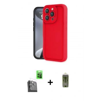 MARSİLYAN™- iPhone 16 Pro Kılıf Yankı Yansıma Özel Seri - Siyah Joko Magic 5D Hayalet Cam + Raze Metal Kamera Lens - SH