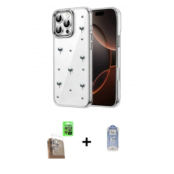 MARSİLYAN™- iPhone 16 Pro Kılıf Yörünge Form - Siyah Joko Magic 5D Cam + Raze Metal Kamera Lens - CLTM