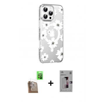 MARSİLYAN™- iPhone 16 Pro Kılıf Yörünge Işık Prime - Siyah Bilvis 3D Mat Cam Ekran Koruyucu + Raze Metal Kamera Lens - CLTM