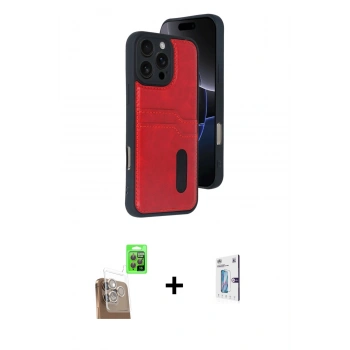 MARSİLYAN™- iPhone 16 Pro Kılıf Yörünge Işık Serisi - Siyah Bilvis 0.18mm Plus Cam Ekran Koruyucu + Raze Metal Kamera Lens - CLTM