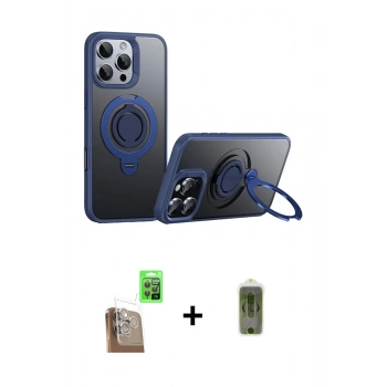 MARSİLYAN™- iPhone 16 Pro Kılıf Zirve Çizgi Prime - Siyah Joko Magic 5D Hayalet Cam + Raze Metal Kamera Lens - CLTM