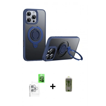 MARSİLYAN™- iPhone 16 Pro Kılıf Zirve Çizgi Prime - Siyah Joko Magic 5D Hayalet Cam + Raze Metal Kamera Lens - BZ