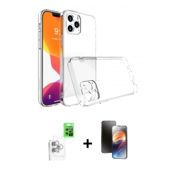 MARSİLYAN™- iPhone 16 Pro Kılıf Zirve Doku - Siyah 3D Antistatik Mat Seramik Nano Ekran Koruyucu + Raze Metal Kamera Lens - BZ