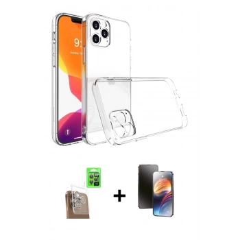 MARSİLYAN™- iPhone 16 Pro Kılıf Zirve Doku - Siyah 3D Antistatik Mat Seramik Nano Ekran Koruyucu + Raze Metal Kamera Lens - CLTM