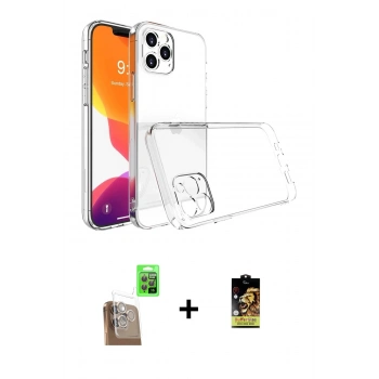 MARSİLYAN™- iPhone 16 Pro Kılıf Zirve Doku - Siyah Buffer Cam Ekran Koruyucu + Raze Metal Kamera Lens - CLTM