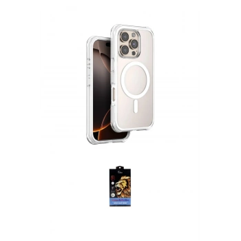 MARSİLYAN™- iPhone 16 Pro Kılıf Zirve Klasik Prime - Siyah Buffer Hayalet Cam Ekran Koruyucu