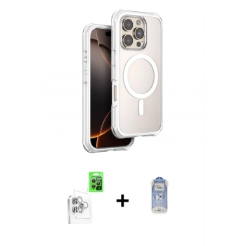 MARSİLYAN™- iPhone 16 Pro Kılıf Zirve Klasik Prime - Siyah Joko Magic 5D Cam + Raze Metal Kamera Lens - BZ