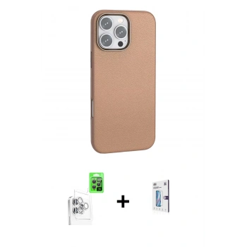 MARSİLYAN™- iPhone 16 Pro Kılıf Zirve Modern Prime - Siyah Bilvis 0.18mm Plus Cam Ekran Koruyucu + Raze Metal Kamera Lens - BZ