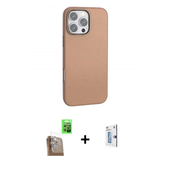 MARSİLYAN™- iPhone 16 Pro Kılıf Zirve Modern Prime - Siyah Bilvis 0.18mm Plus Cam Ekran Koruyucu + Raze Metal Kamera Lens - CLTM