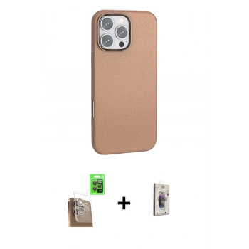 MARSİLYAN™- iPhone 16 Pro Kılıf Zirve Modern Prime - Siyah Bilvis 3D Cam Ekran Koruyucu + Raze Metal Kamera Lens - CLTM