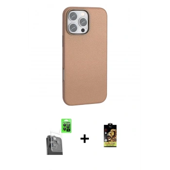 MARSİLYAN™- iPhone 16 Pro Kılıf Zirve Modern Prime - Siyah Buffer Cam Ekran Koruyucu + Raze Metal Kamera Lens - SH