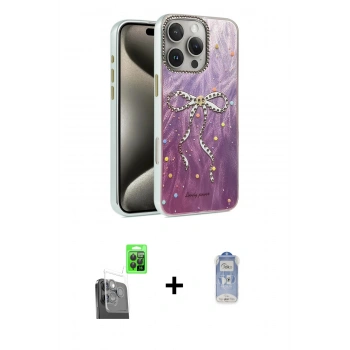 MARSİLYAN™- iPhone 16 Pro Kılıf Zirve Modern Prime - Siyah Joko Magic 5D Cam + Raze Metal Kamera Lens - SH