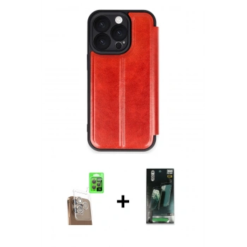 MARSİLYAN™- iPhone 16 Pro Kılıf Zirve Yansıma Serisi - Siyah 360 Mat Full Body Arka Koruyucu + Raze Metal Kamera Lens - CLTM
