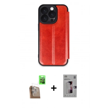 MARSİLYAN™- iPhone 16 Pro Kılıf Zirve Yansıma Serisi - Siyah Bilvis 3D Mat Cam Ekran Koruyucu + Raze Metal Kamera Lens - CLTM