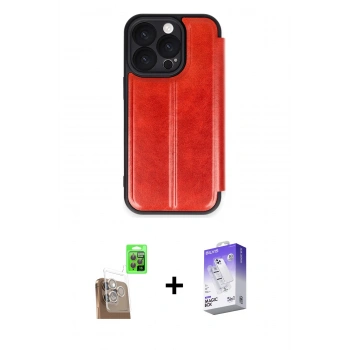 MARSİLYAN™- iPhone 16 Pro Kılıf Zirve Yansıma Serisi - Siyah Bilvis 5in1 3D Magic Cam Ekran Koruyucu + Raze Metal Kamera Lens - CLTM