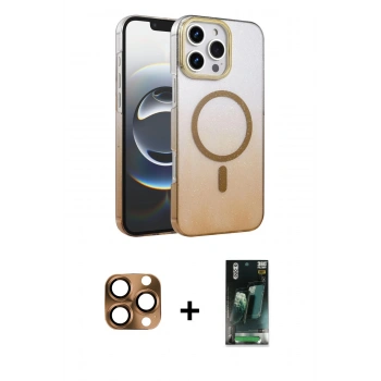 MARSİLYAN™- iPhone 16 Pro Max Kılıf Ahenk Doku Özel Seri - Siyah 360 Mat Full Body Arka Koruyucu + Pers Alüminyum Kamera Lens - CLTM